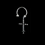White Bronze Cross Keychain — Discover Laminin