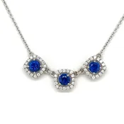 14KT Sapphire and Diamond Necklace