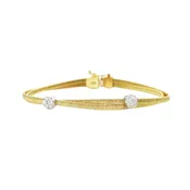 18K Diamond Cluster Station Bracelet | Antique & Estate Jewelry | Designs in Gold