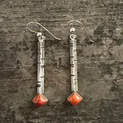 Orange Coral Sculptural Earrings