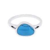 10503<br>ring rounded triangle beaded frame RECONSTITUTED TQ  .925