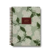 2027 Sage Hydrangea 12-Month Softcover Spiral Planner
