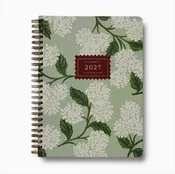 2027 Sage Hydrangea 12-Month Softcover Spiral Planner
