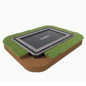 12ft x 8ft North Inground Trampoline Kit – Gray