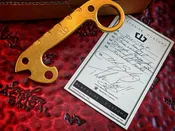 Blackside Customs T-Bot Tactical Bottle Opener - Tumbled Brass