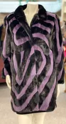 Black/Purple Sheared and Regular Mink Stroller