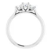 #122105:530 14K White 6×4 mm Oval Engagement Ring – Includes all Diamonds