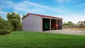 30x35x11 Metal Garage - Vertical Roof - Eagle Carports
