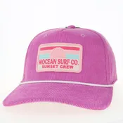 Fuschia rose corduroy ROADIE w/ Sunset Crew Sundrop V5