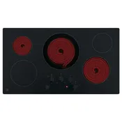 GE 36″ Electric Cooktop with 5 Radiant Elements and Hot Surface Indicator Lights – Black
