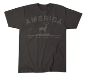 American Cattle Co  Whitetail Buck Tee Heather Brown