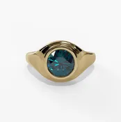 10k Yellow Gold Bezel-Set Alexandrite Ring