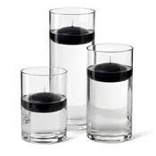 Cylinder Vase Centerpiece & Richland 3" Floating Candles Set of 3