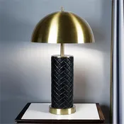 2 TABLE LAMPS BLACK/GOLD