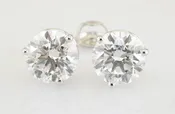 14k 4.5ctw IGI certified lab grown diamond studs