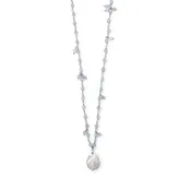 Aquamarine with Pearl Pendant Necklace