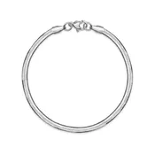 Culbreth's Jewelers Silver Herringbone Bracelet - Minimalist Stainless Steel