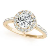 "Emeline" Round Brilliant Halo Engagement Ring