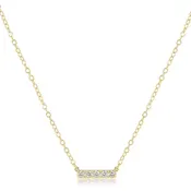 14kt Gold and Diamond Significance Bar Necklace - Five