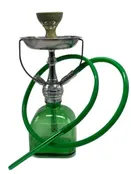 14in Square Base Hookah W/ Handle &amp; Silicone Hose