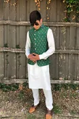 Asymmetric Style Green Vest