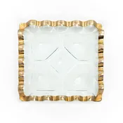 15 1/2 " RUFFLE SQUARE CHIP & DIP