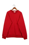 Amagansett Beach Upcycled Terry Cotton Sweater - Cherry Red