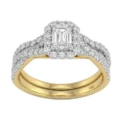 0.98ct 14K Yellow Gold Lab Grown Diamond Ring Size 6.5