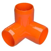 1-1/2 in. 3-Way PVC Elbow Fitting, Furniture Grade  - Orange