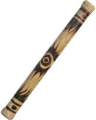 Bamboo Rainstick Burned Design 16″