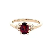 10KY Diamond and Garnet Ring .08cttw