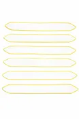 Chevrons / Doctoral Bars In White & Gold - Pack of 6