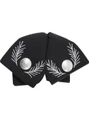 Adult 
Mexican Charro Bow Tie 100% Polyester Black/Silver 601110
