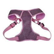 Coastal Comfort Soft Sport Wrap Adjustable Dog Harness, Grey & Pink, 1-in x 28-in-36-in