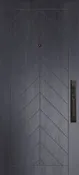 80" Chevron Mahogany Contemporary Door