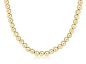17" 8MM CLASSIC GOLD BEAD NECKLACE