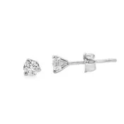 14KWG 3-Prong Diamond Stud Earrings – 0.26ctw, G-I/I1-I2