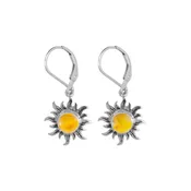 Amber Sun Drop Earring