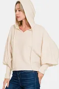 Brushed Hacci Cropped Hoodie