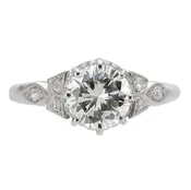 1.17ct Round Brilliant Cut Diamond Antique Engagement Ring