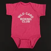 Wild Card Boxing Club Old School Logo Onesie - Vintage Pink