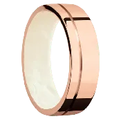 14K Rose Gold + Polish , Polish Finish + Freshwater Mother of Pearl