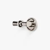 Alden Brass Double Hook - Polished Nickel