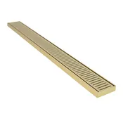 12 Inch Linear Shower Drain, Custom Cut Anodized Aluminum Lauxes Grates Next Generation Design