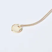 14k Gold Heart Puddle Pendant