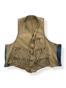 40s Era Hunting Vest w/ Denim Alterations SZ M