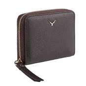 Amalfi Women’s Mini Leather Wallet with Zipped Pocket – Mapi Edition, Brown