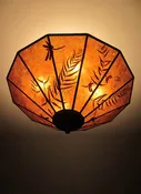 Amber Mica Ceiling Light “Arts and Crafts Meadow”