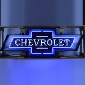 5 Foot Chevrolet Bowtie Neon Sign In Steel Can