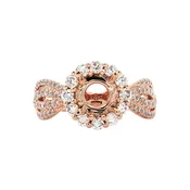 Rose Gold Diamond Bridal Setting